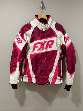 FXR Racing Women’s Snowmobile Jacket Pink White Size 8